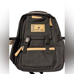Beverly Hills Polo Club Tan and Black Backpack Durable Design